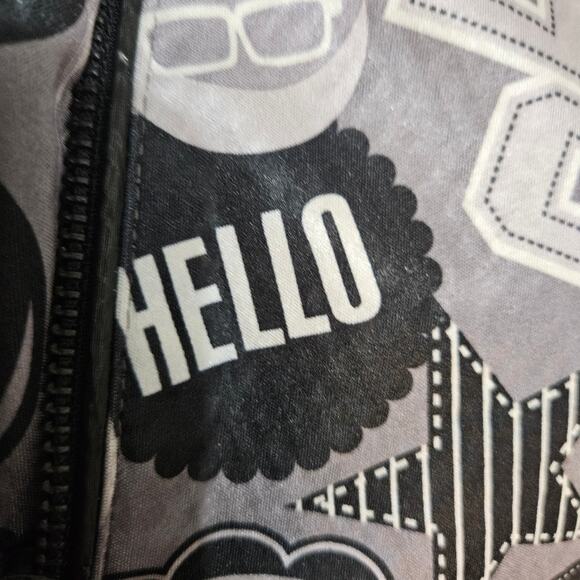 Paul Frank Black Gray Hooded Jacket Graphic Julius Sock Monkey Novelty Large Y2K - Picture 8 of 16